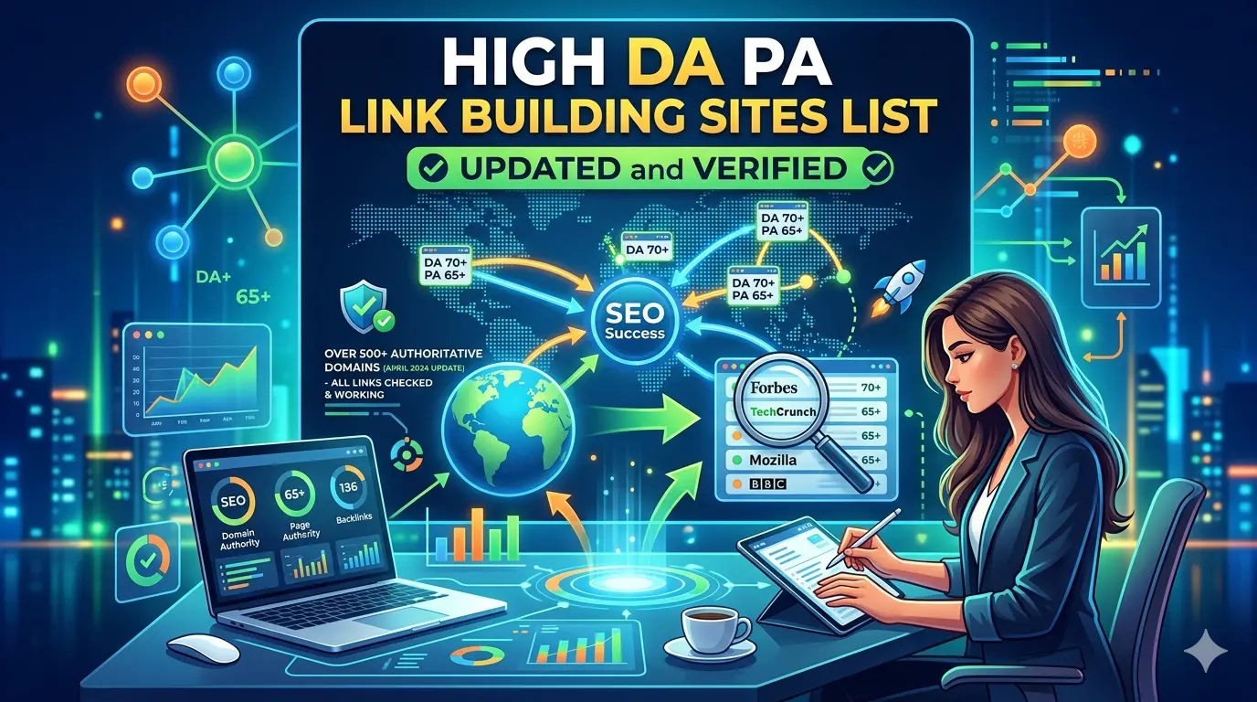High DA PA Link Building Sites List Updated  and Verified