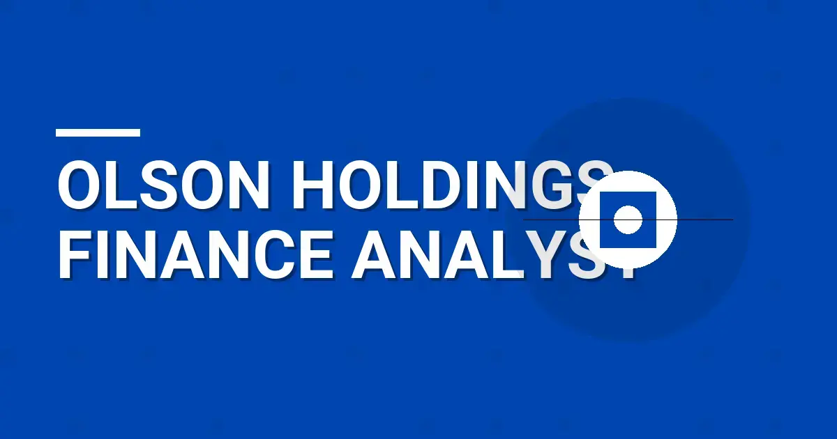 Olson Holdings Finance Analyst