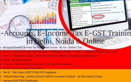 Income Tax + Accounting Course in Delhi. GST Course with placement in Delhi, 100% Job Guarantee Course by "SLA Consultants""  Free SAP HANA Finance Course