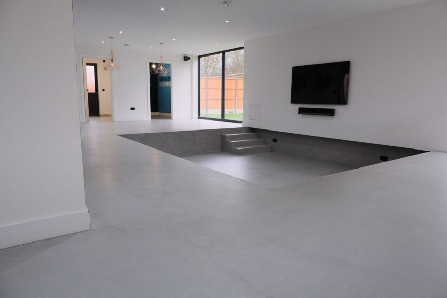 Interior and Exterior Painting Services with Durable Microcement Flooring Ideas